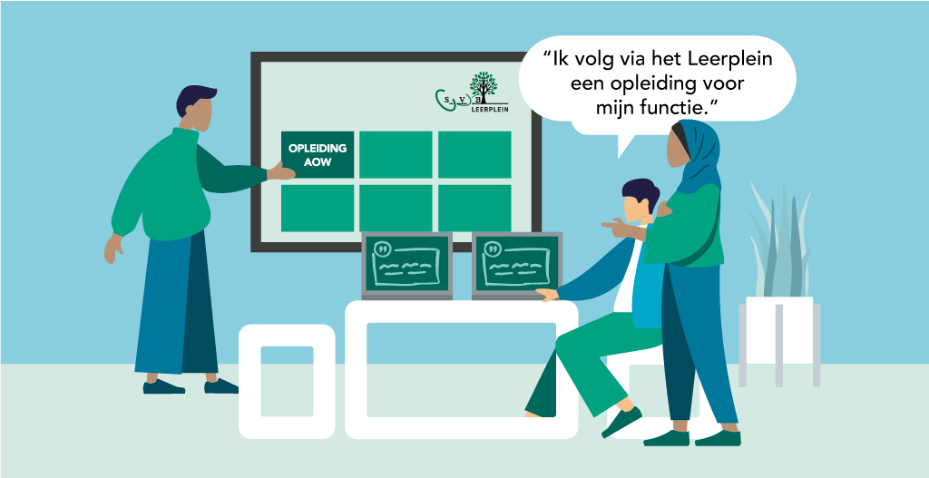 Een mix aan SVB medewerkers volgen via de SVB academie op het leerplein een functie gerelateerde opleiding