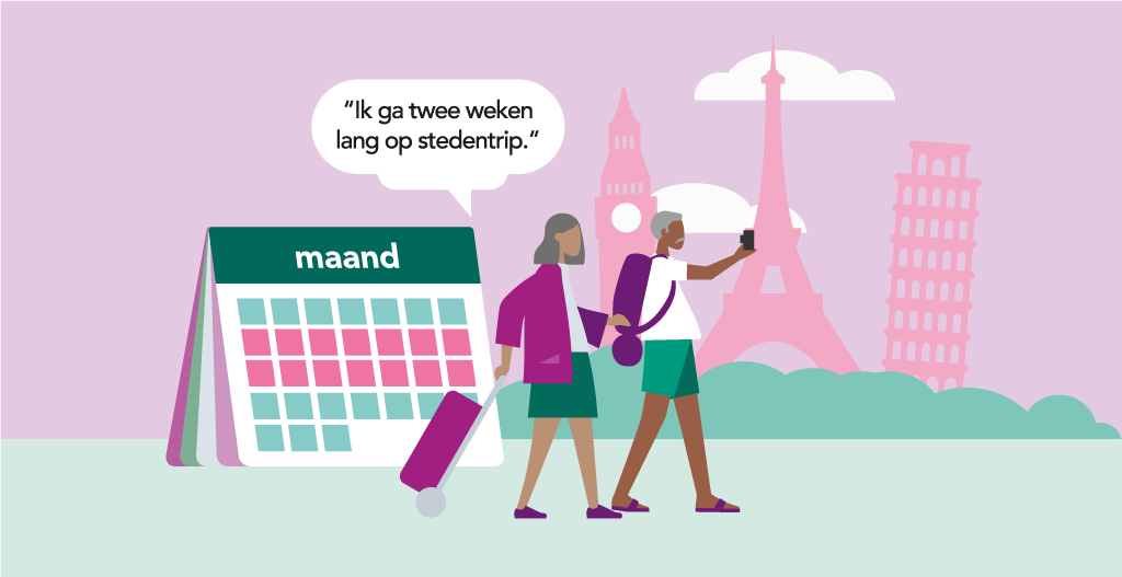 Een SVB medewerker heeft twee aaneengesloten weken vrij genomen en maakt met gezinslid een stedentrip.